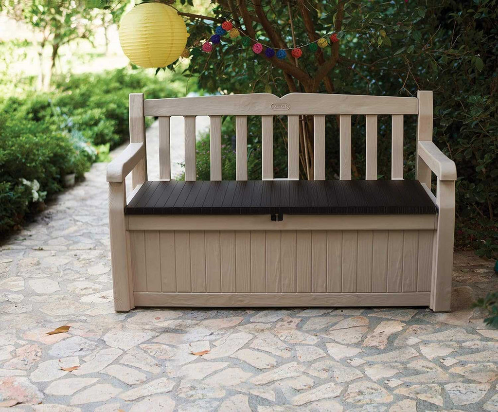 Outdoor Storage Bench 265L – Weather-Resistant Garden Seat - EVERNEST HOME & GARDEN