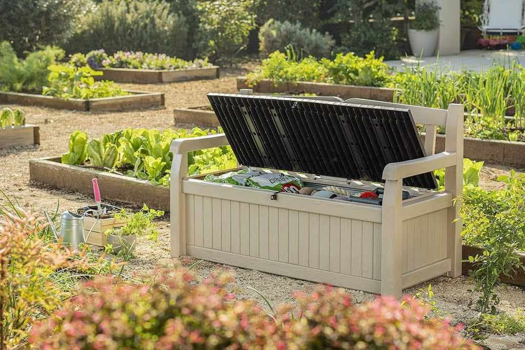Outdoor Storage Bench 265L – Weather-Resistant Garden Seat - EVERNEST HOME & GARDEN
