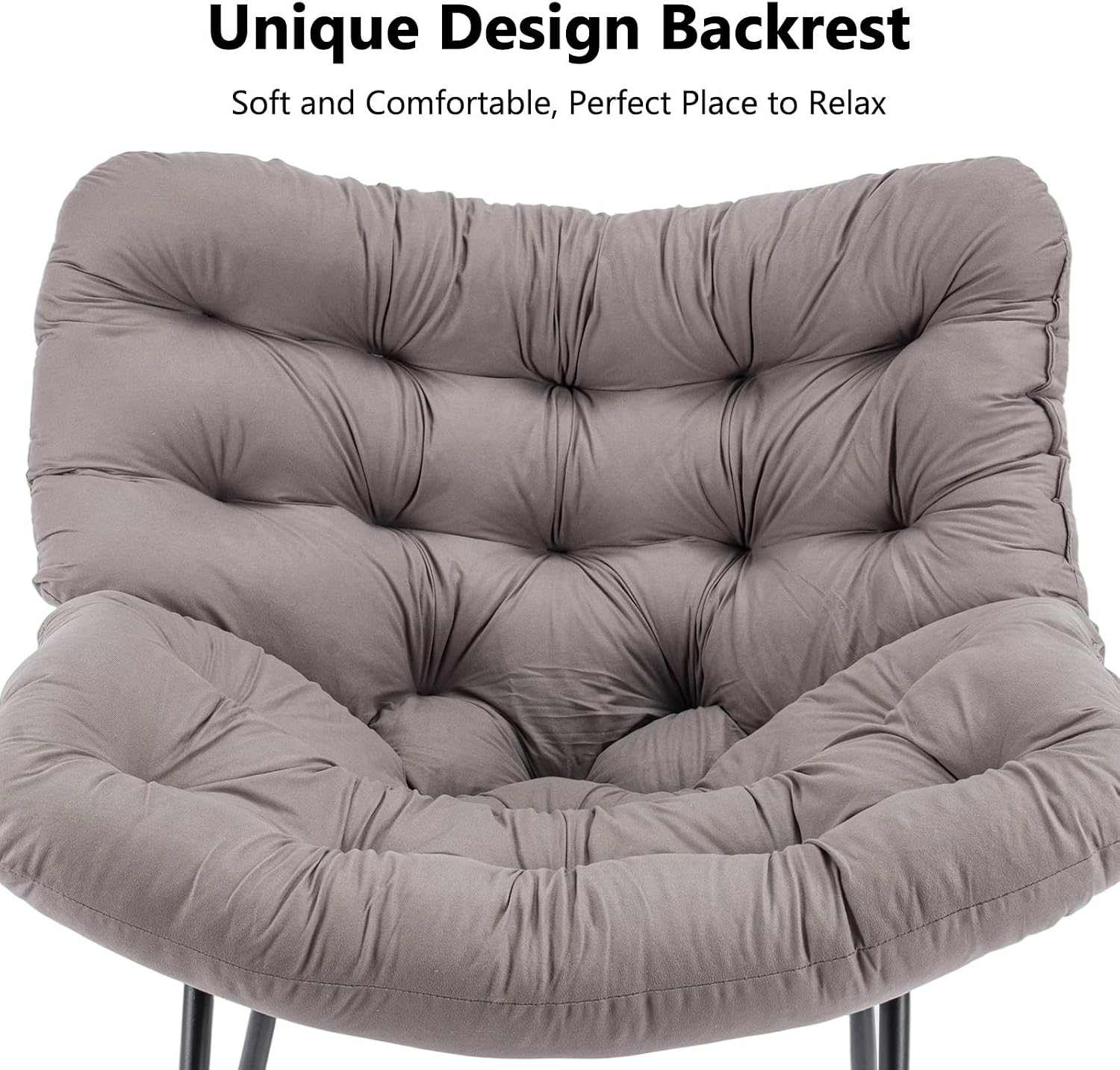 Oversized Outdoor Egg Rocking Chair With Cushion - EVERNEST HOME & GARDEN