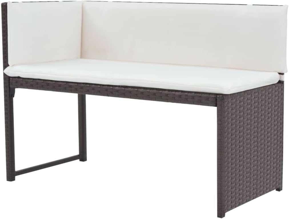 5-Piece Outdoor Patio Rattan Furniture Set With Cushions - EVERNEST HOME & GARDEN