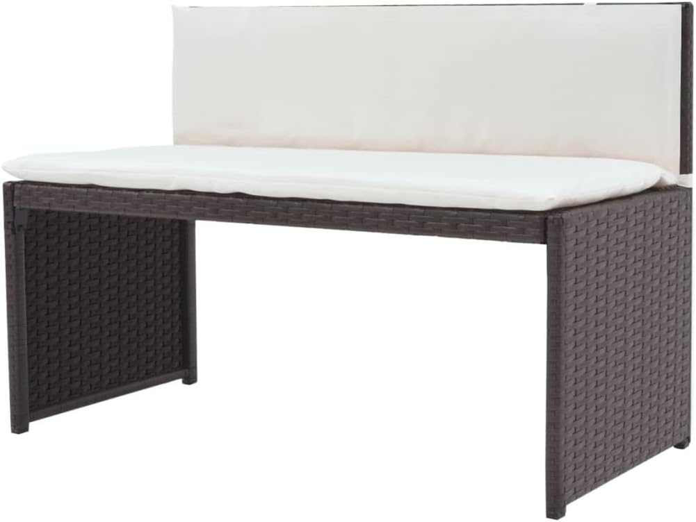 5-Piece Outdoor Patio Rattan Furniture Set With Cushions - EVERNEST HOME & GARDEN