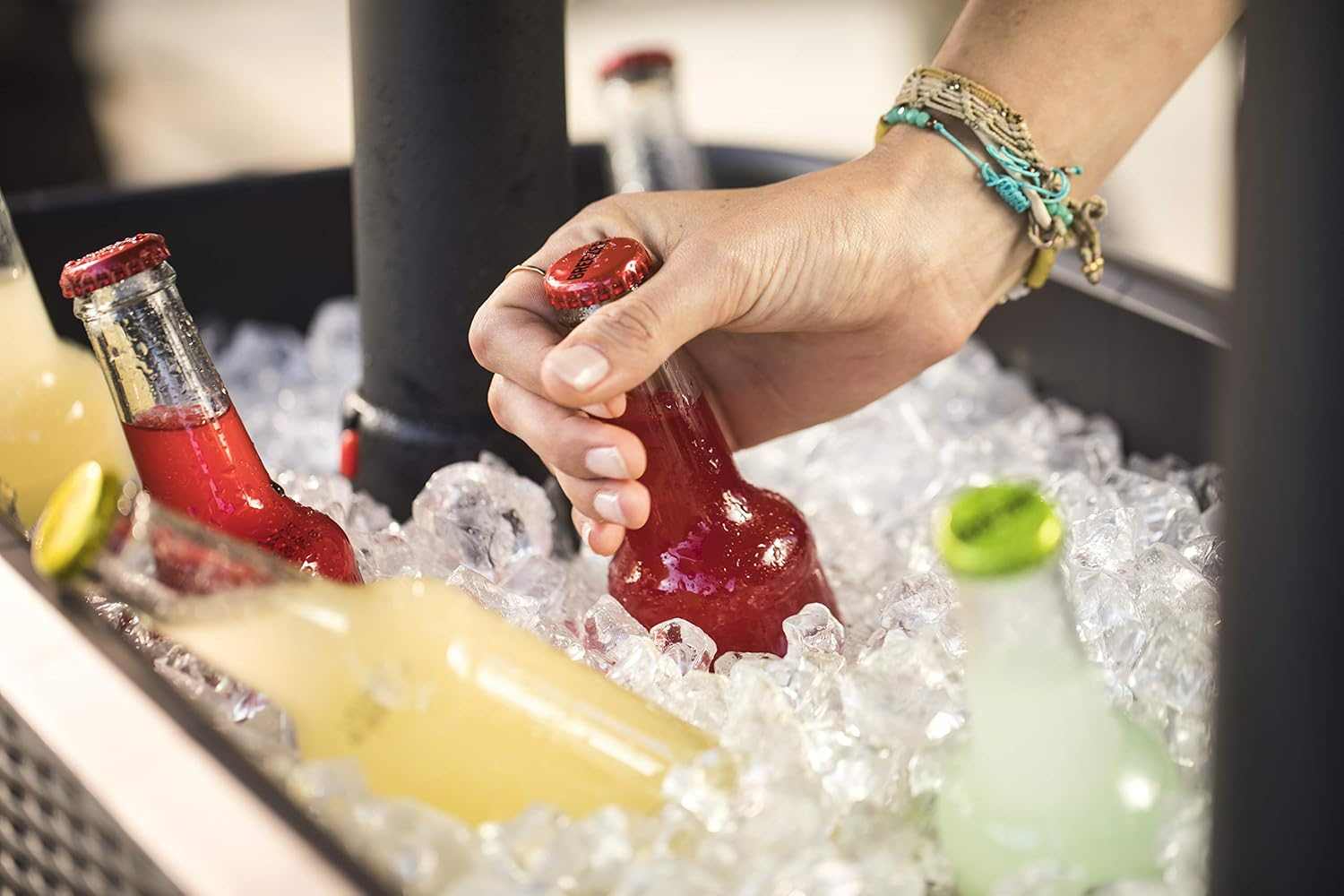 Outdoor Cocktail Table With Insulated 60L Cooler - EVERNEST HOME & GARDEN