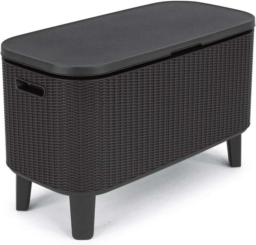 Outdoor Cocktail Table With Insulated 60L Cooler - EVERNEST HOME & GARDEN