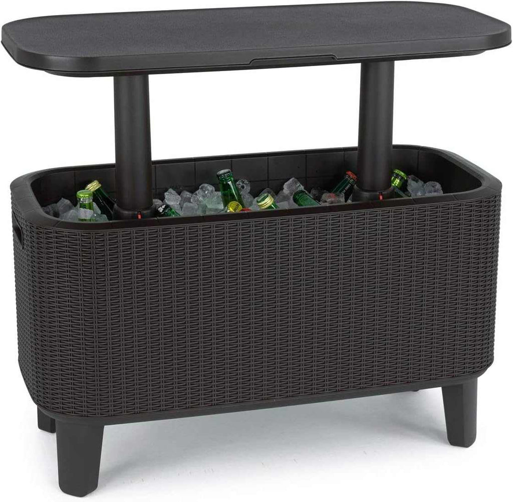 Outdoor Cocktail Table With Insulated 60L Cooler - EVERNEST HOME & GARDEN