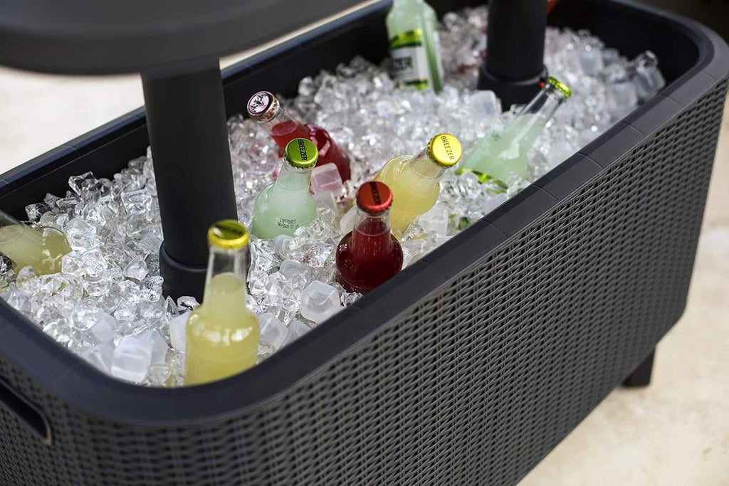 Outdoor Cocktail Table With Insulated 60L Cooler - EVERNEST HOME & GARDEN